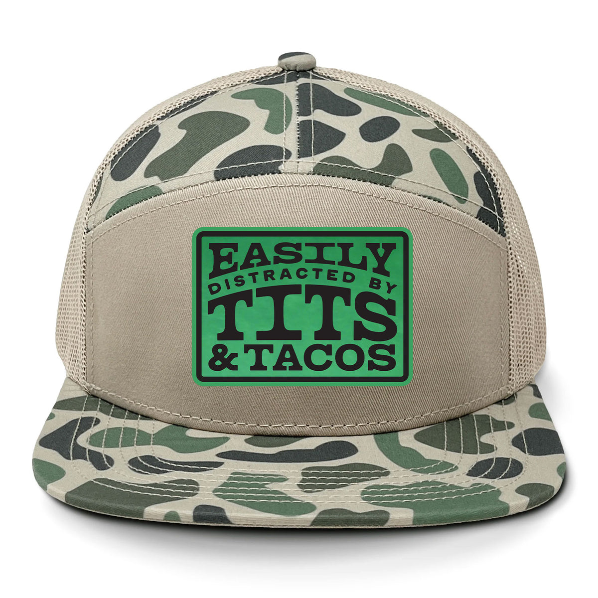 Easily Distracted By Tits & Tacos Patch Hat