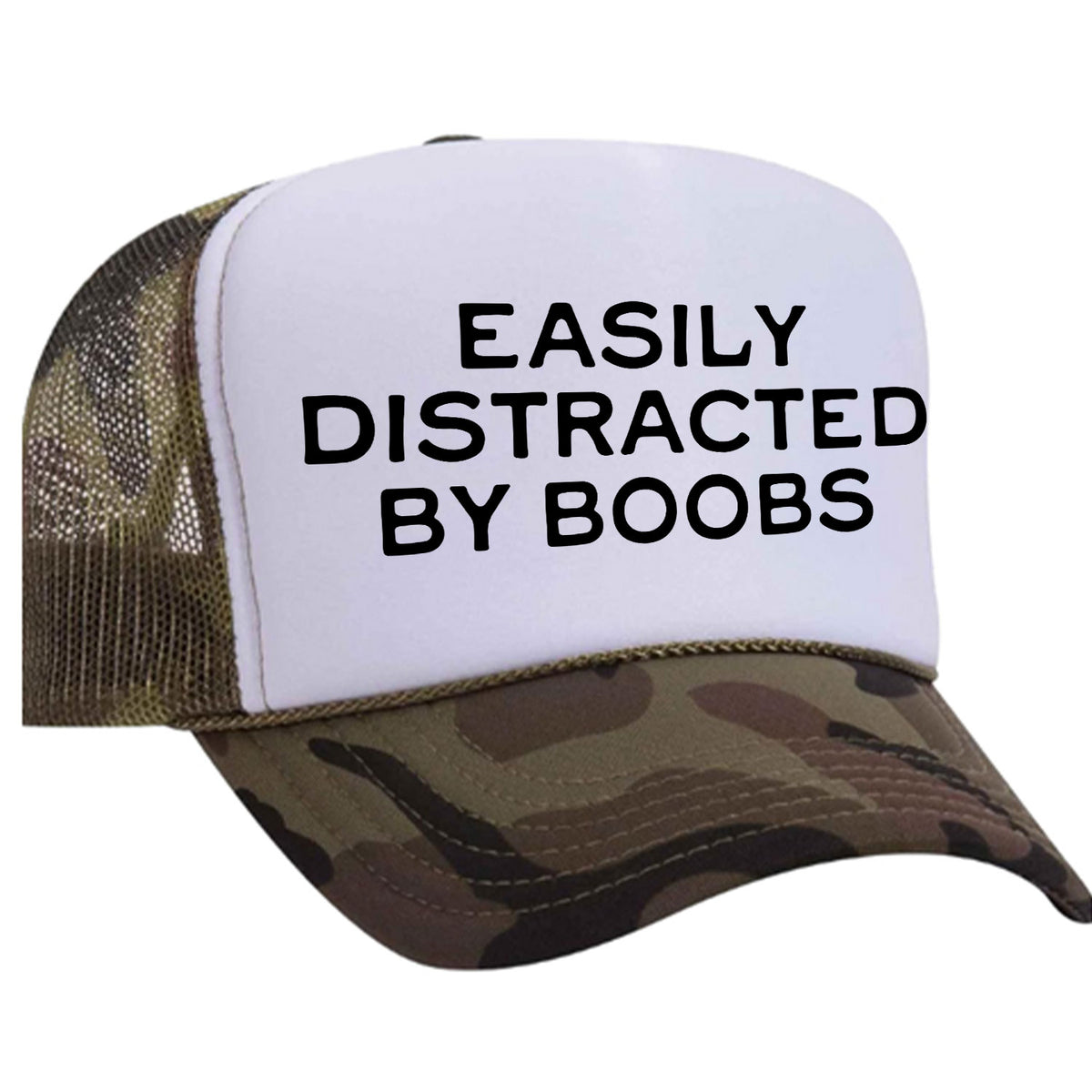 Easily Distracted By Boobs Foam Trucker Hat