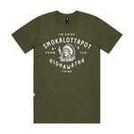 Chief Smokalottapot Premium Tee - Army