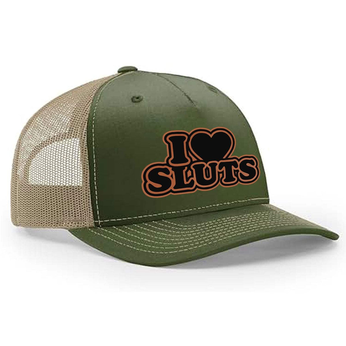 I Love Sluts Classic Trucker Hat - Army / Olive