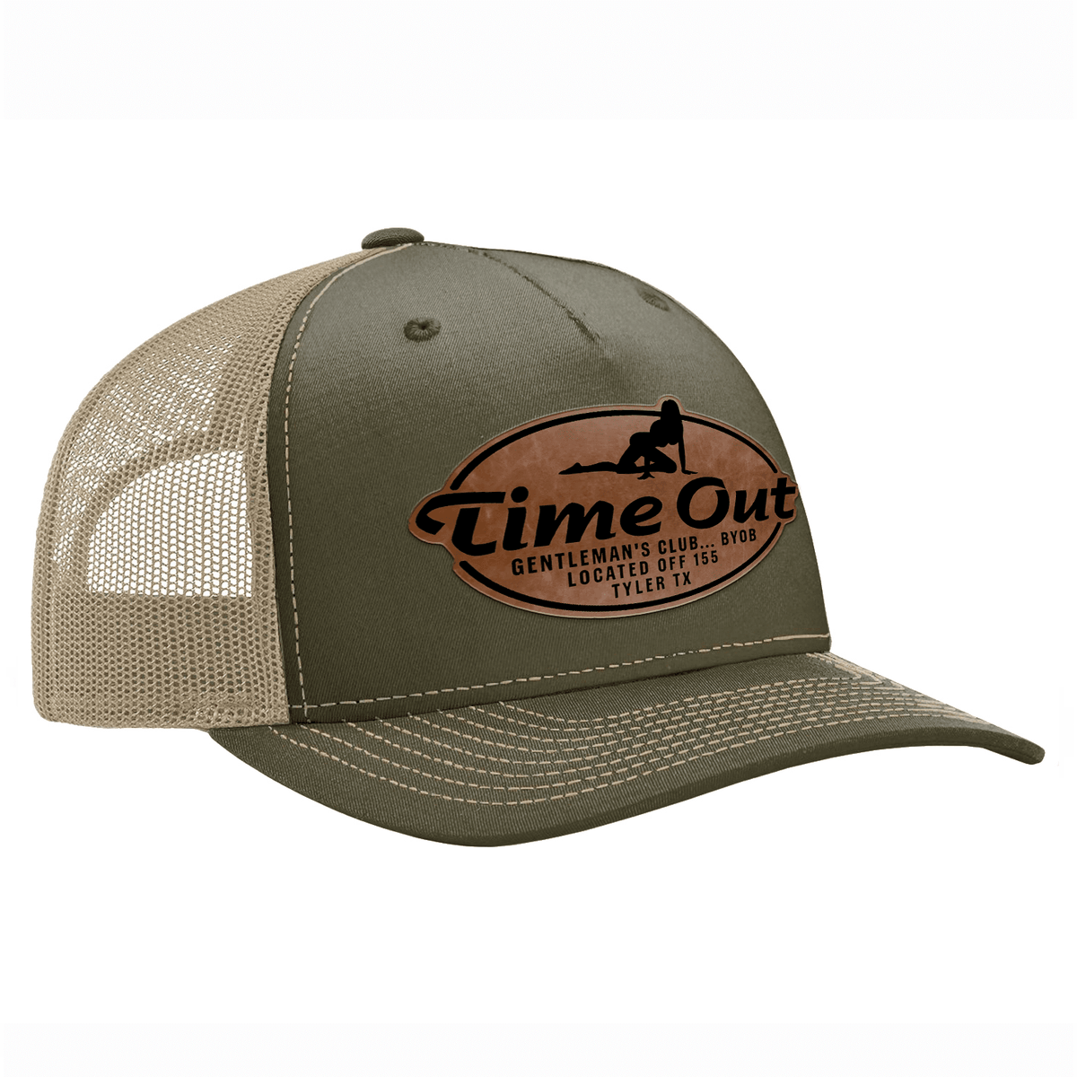 Time Out Gentleman's Club Classic Trucker Hat - Army / Olive / Khaki