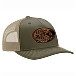 I Drank 15 Beers Leather Patch Hat - Army / Olive / Tan