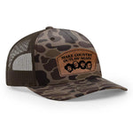 Make Country Outlaw Again Leather Patch Hat - Bark
