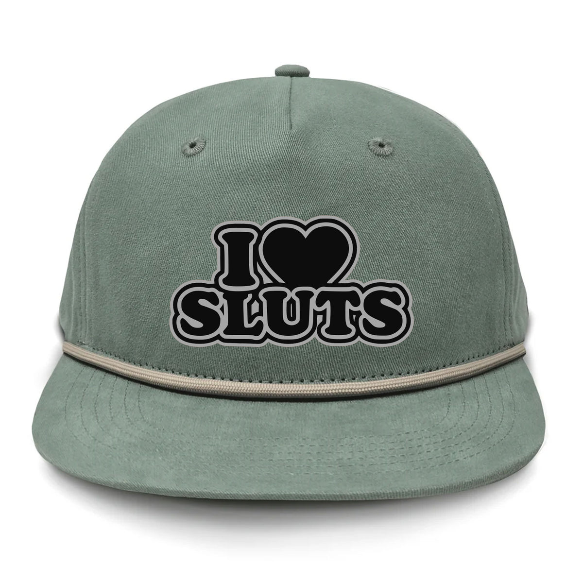I Love Sluts Flat Bill Rope
