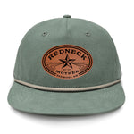 Redneck Mother Flat Bill Rope Leather Patch Hat