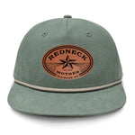 Redneck Mother Flat Bill Rope Leather Patch Hat - Barnacle