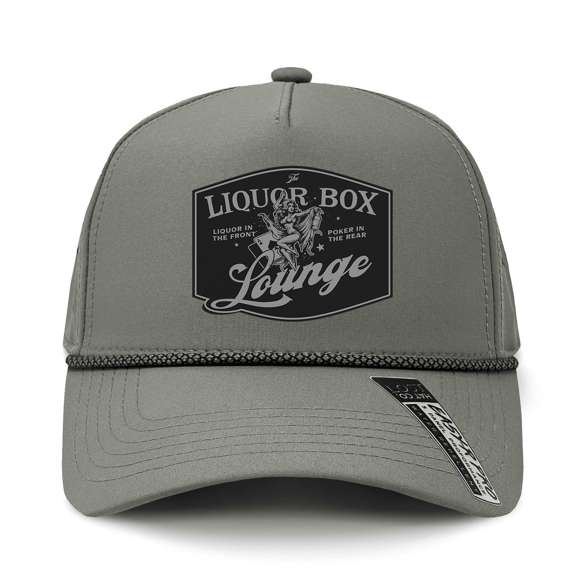 The Liquor Box Lounge Performance Leather Patch Hat