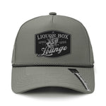 The Liquor Box Lounge Performance Leather Patch Hat - Bilge