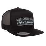 Need A Little Time Off For Bad Behavior Flat Bill Hat - Black