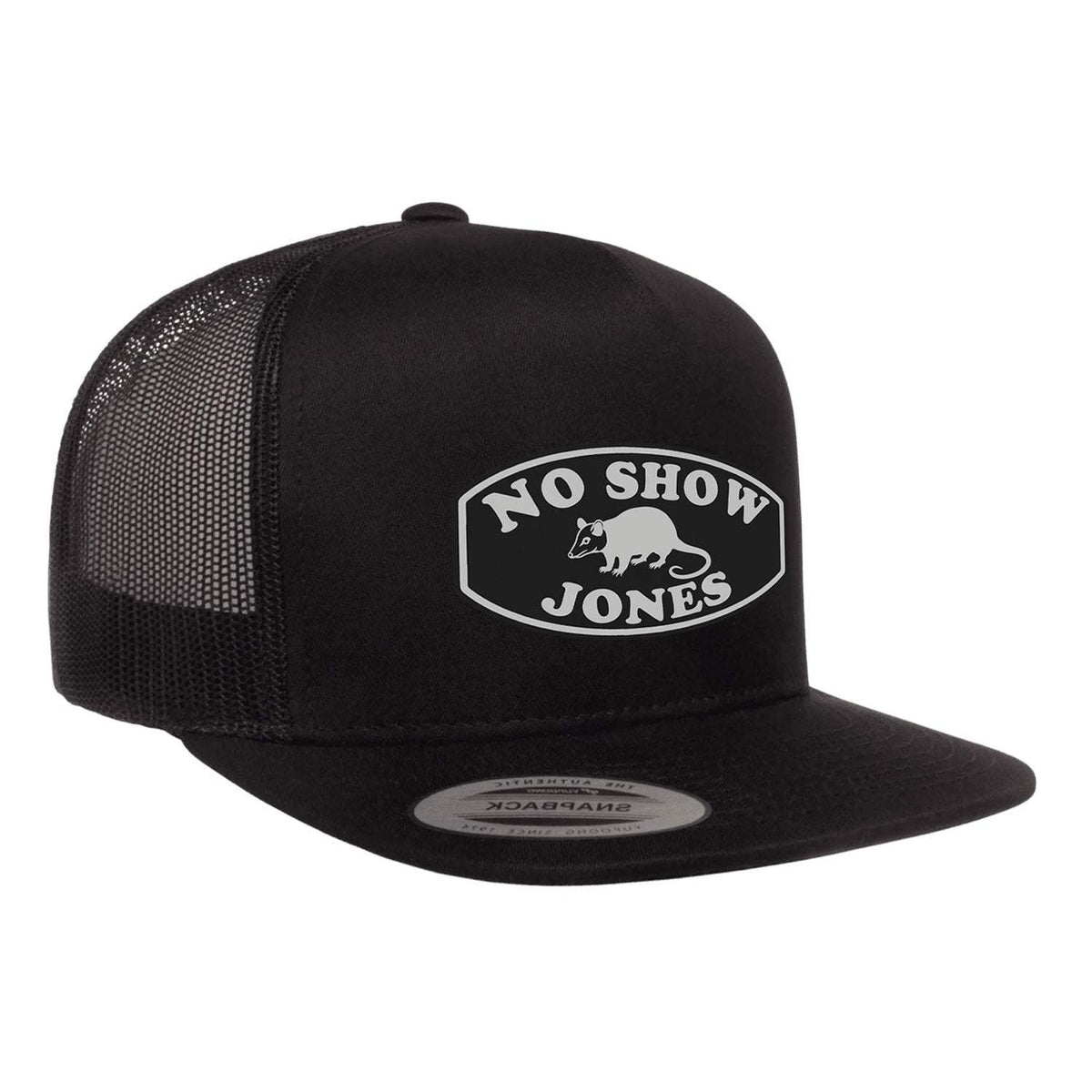 No Show Jones Flat Bill Trucker Hat - Black