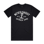 Never Shoot With Your Drinkin' Hand Premium Tee - Black