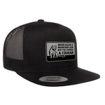 Choked A Cougar Flat Bill Leather Patch Hat