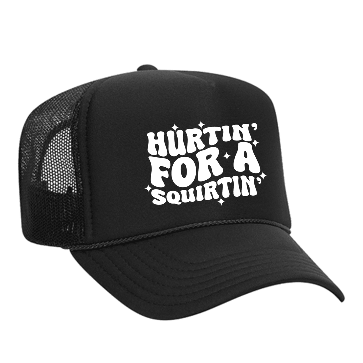 Hurtin' For A Squirtin' Foam Trucker Hat - Black
