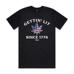 Gettin' Lit Since 1776 Premium Tee - Black