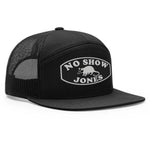 No Show Jones 7 Panel Hat - Black