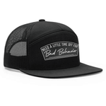 Need A Little Time Off For Bad Behavior 7 Panel Hat - Black