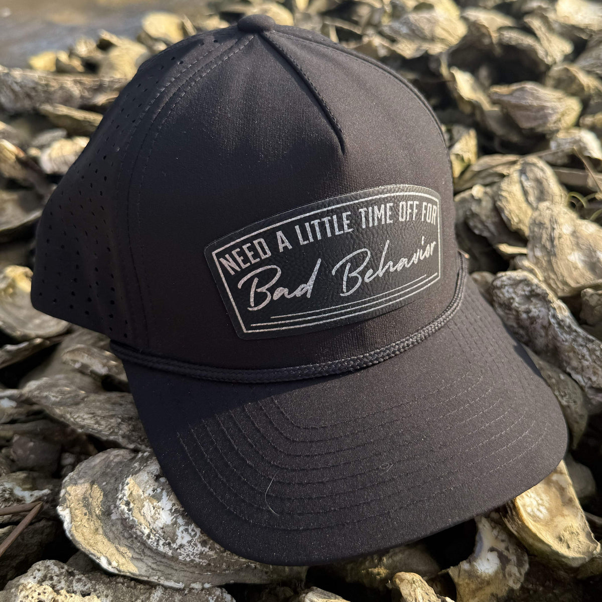 Need A Little Time Off For Bad Behavior Patch Hat - Black