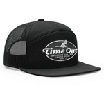 Time Out Gentleman's Club 7 Panel Hat - Black