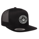 Don't Panic It's Orgnic Flat Bill Leather Patch Hat