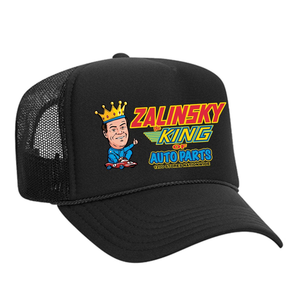 Zalinsky The King Of Auto Parts Foam Trucker Hat - Black