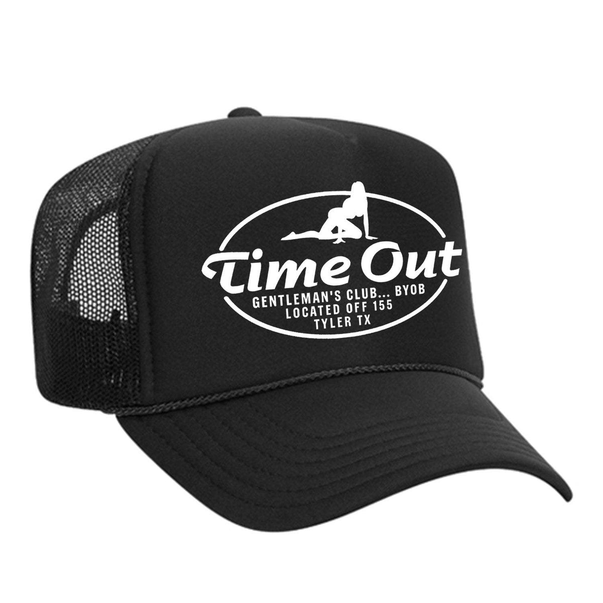 Time Out Gentleman's Club Foam Trucker Hat - Black