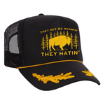 They See Me Roamin' Foam Trucker Hat - Black / Captain