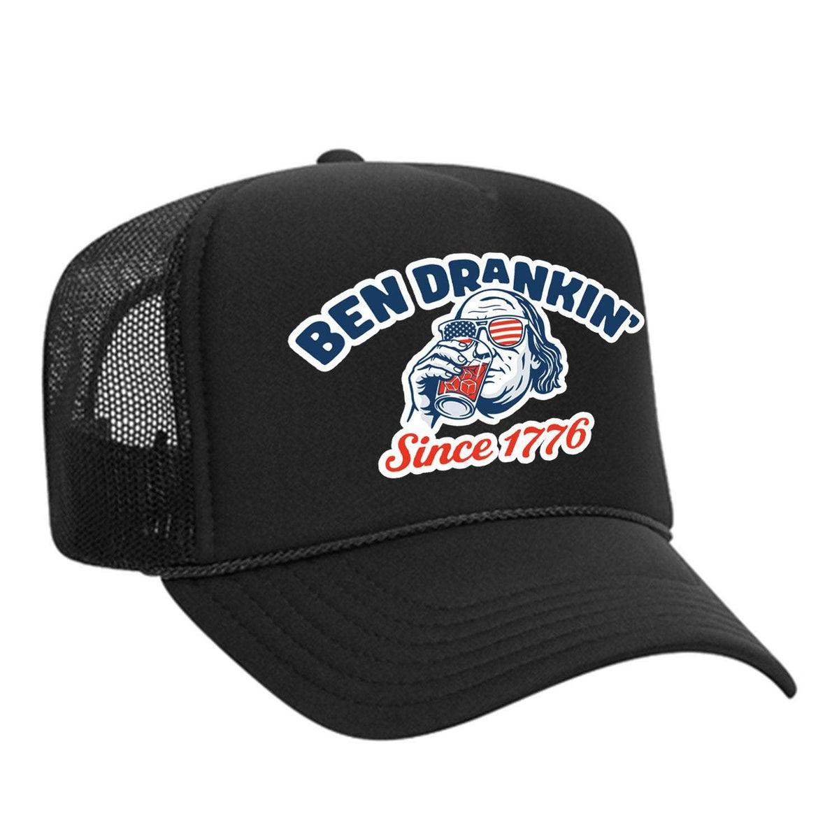 Ben Drankin' Foam Trucker Hat - Black