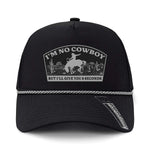 I'm No Cowboy Performance Leather Patch Hat - Black
