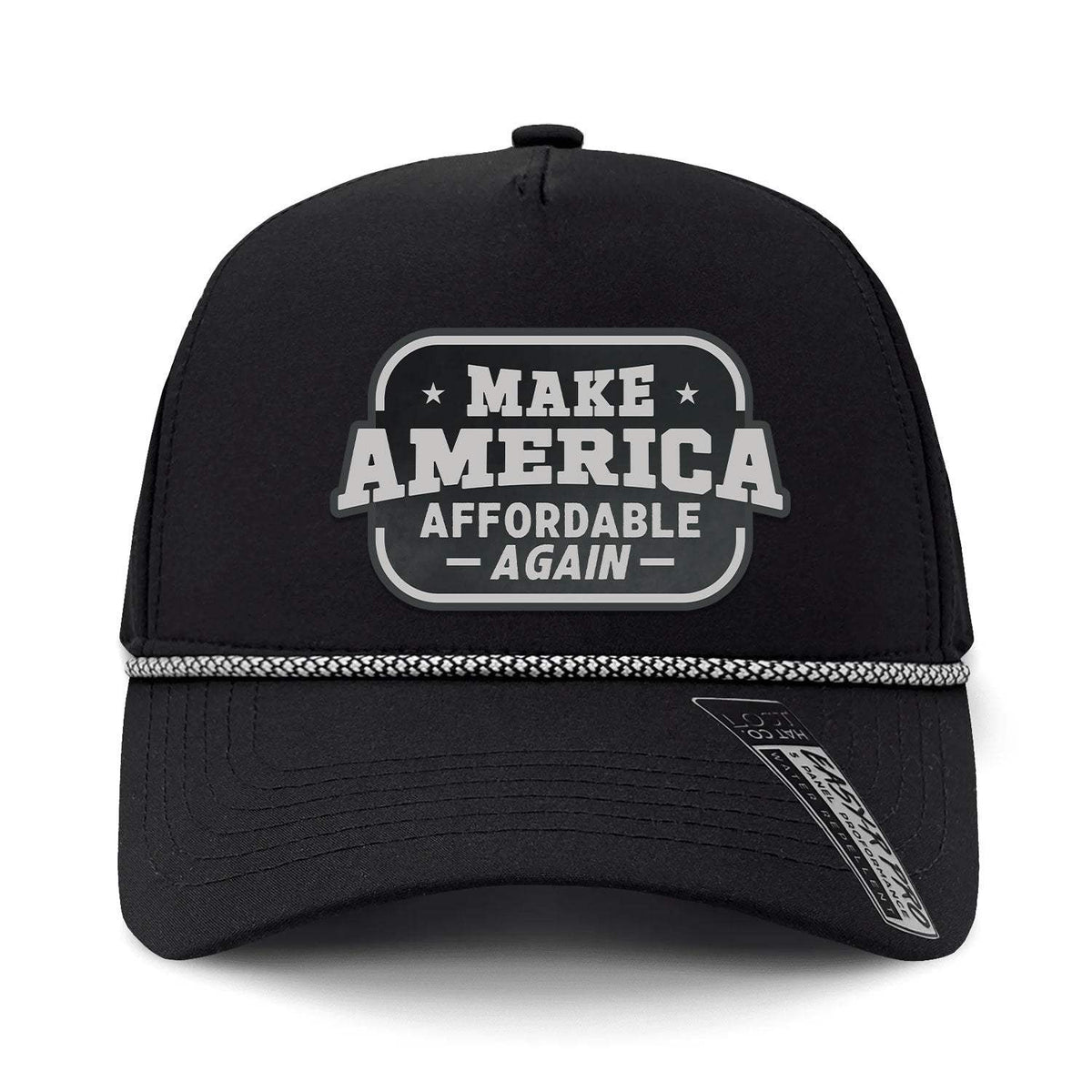 Make America Affordable Again Performance Leather Patch Hat - Black