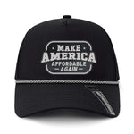 Make America Affordable Again Performance Leather Patch Hat - Black