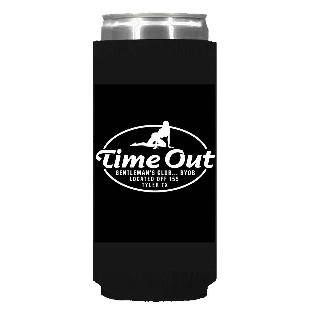 Time Out Gentleman's Club Can Sleeve - Black / Slim