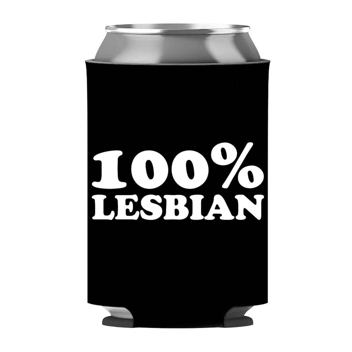 100% Lesbian Can Sleeve - Black / Standard