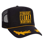 Straight Outta Coffin Foam Trucker Hat - Black / Captain