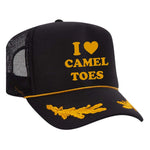 I Love Camel Toes Foam Trucker Hat - Black Captain
