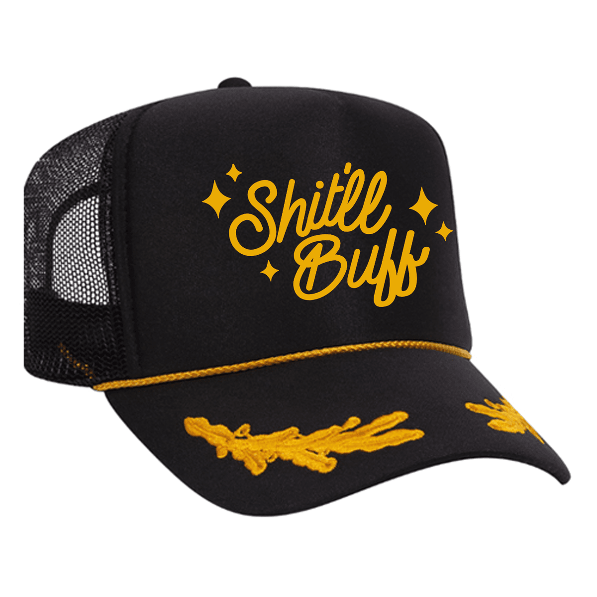 Shit'll Buff Foam Trucker Hat - Black / Captain