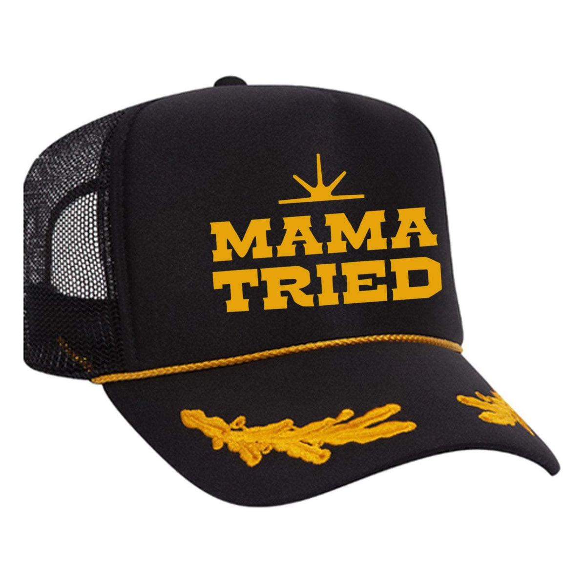 Mama Tried Foam Trucker Hat - Black/Captain
