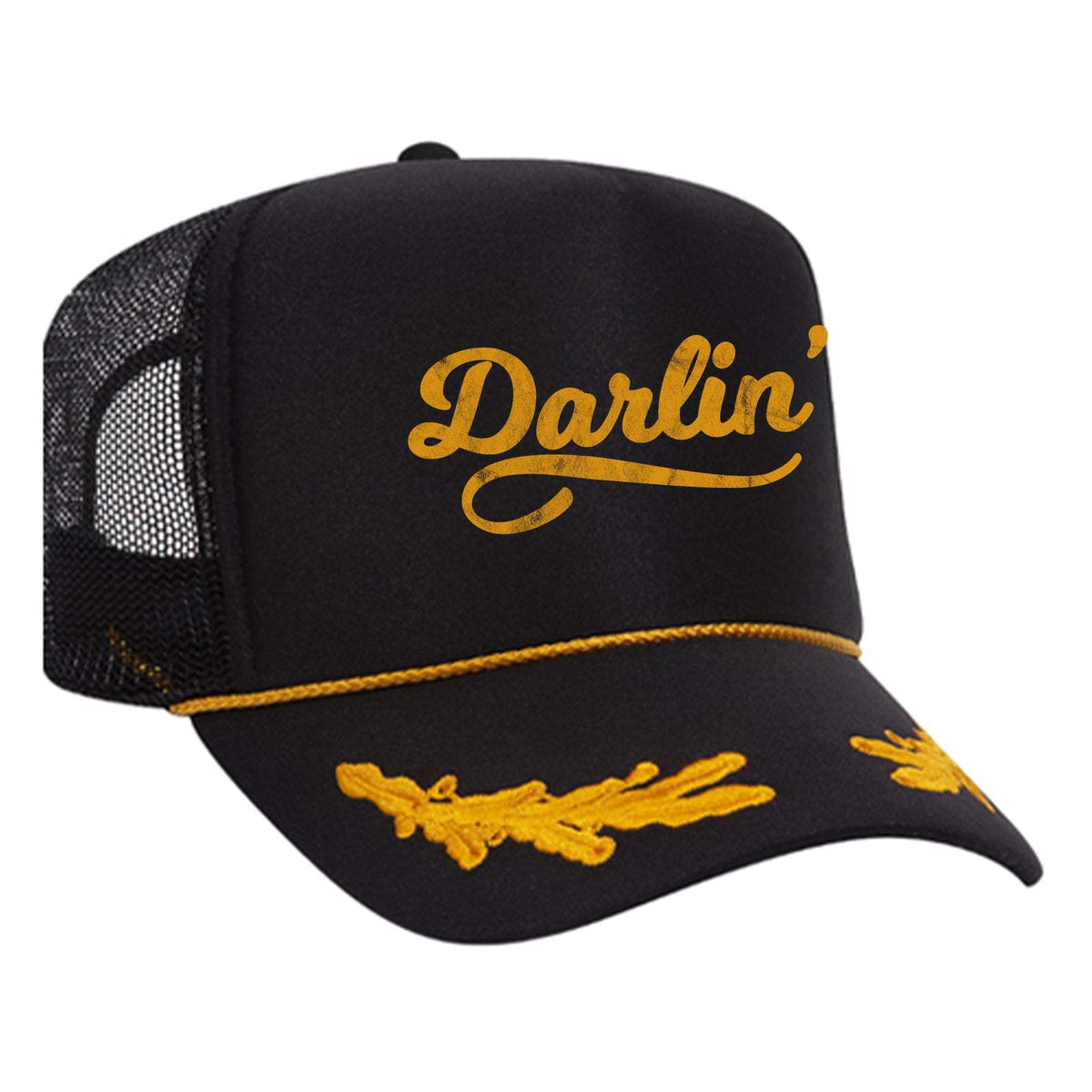 Darlin' Foam Trucker Hat - Black / Captain