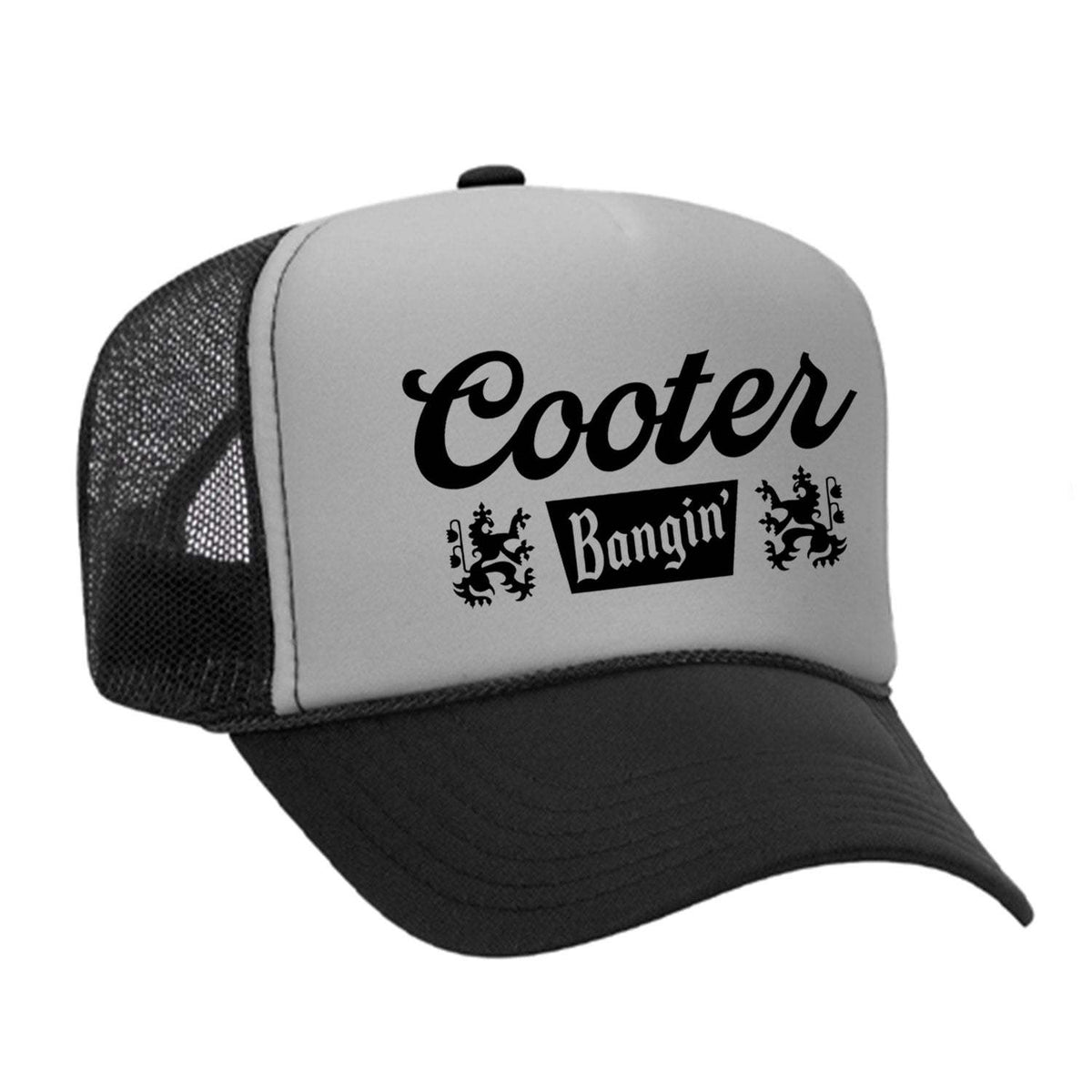 Cooter Bangin Foam Trucker Hat - Black / Grey