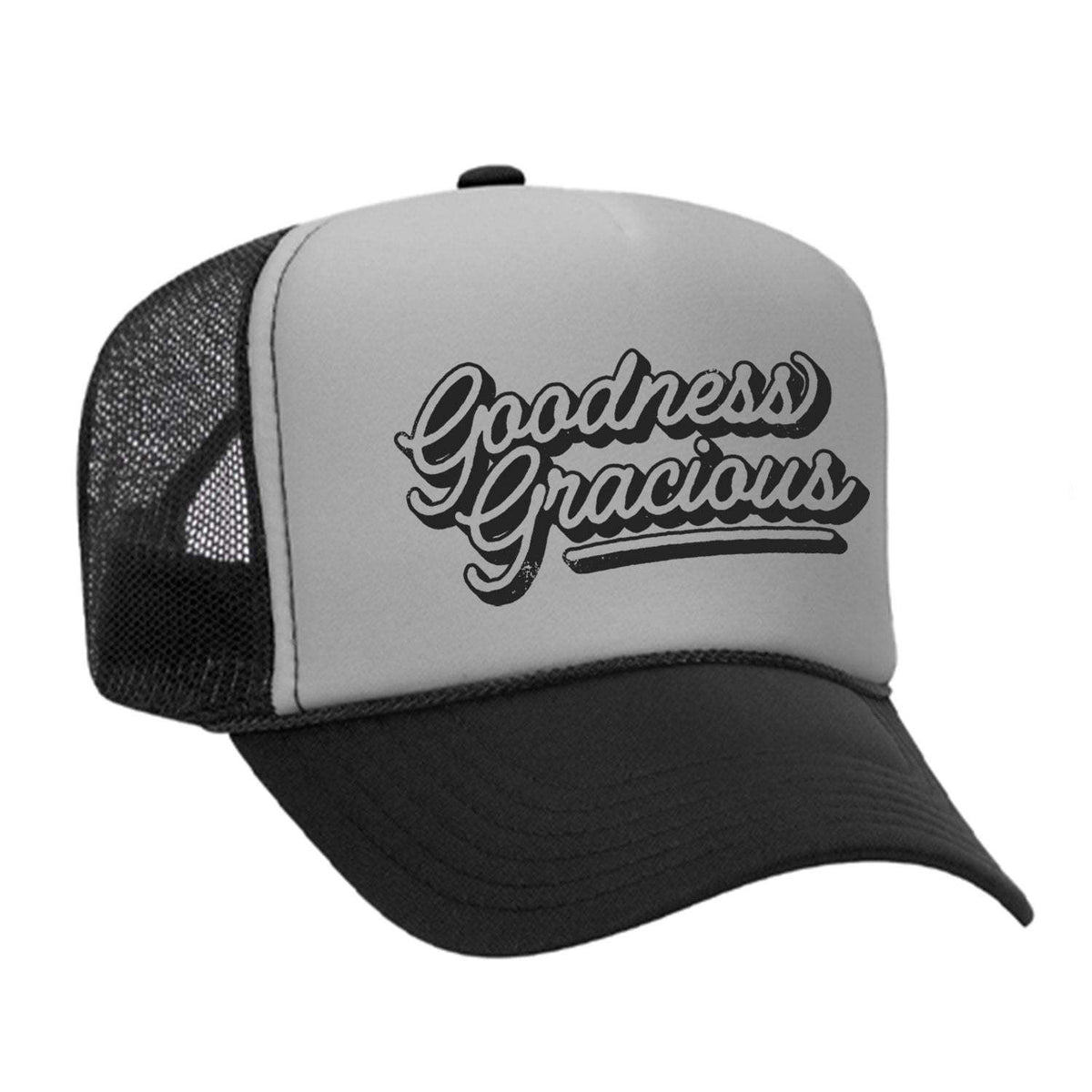 Goodness Gracious Foam Trucker Hat - Black / Grey