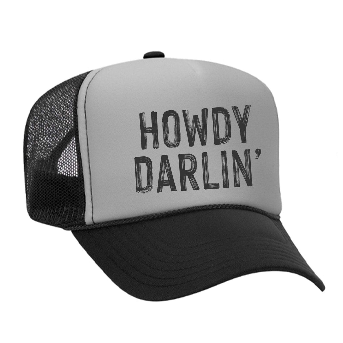Howdy Darlin' Foam Trucker Hat - Black / Grey
