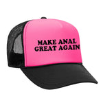 Make Anal Great Again Foam Trucker Hat - Black / Pink