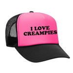 I Love Creampies Foam Trucker Hat - Black / Pink