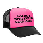 Jam Out With Your Clam Out Foam Trucker Hat - Black / Pink
