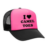 I Love Camel Toes Foam Trucker Hat - Black / Pink