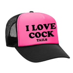 I Love Cock Tails Foam Trucker Hat - Black / Pink