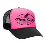 Time Out Gentleman's Club Foam Trucker Hat - Black / Pink