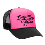 Lonesome, On'ry & Mean Foam Trucker Hat - Black / Pink