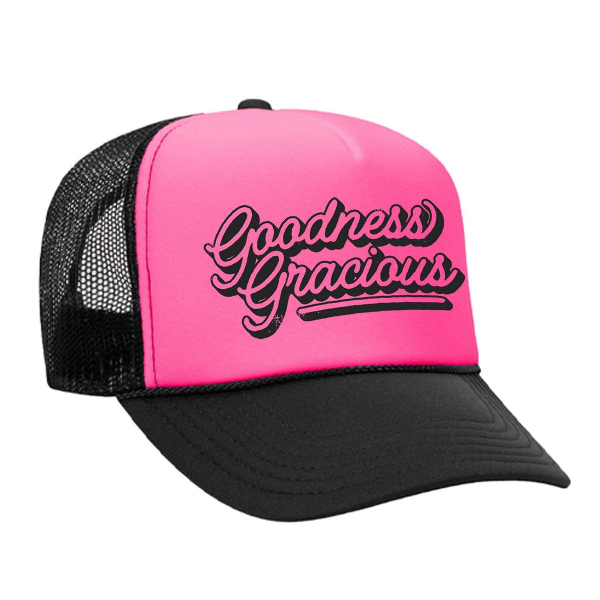 Goodness Gracious Foam Trucker Hat - Black / Pink