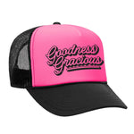 Goodness Gracious Foam Trucker Hat - Black / Pink