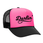 Darlin' Foam Trucker Hat - Black / Pink